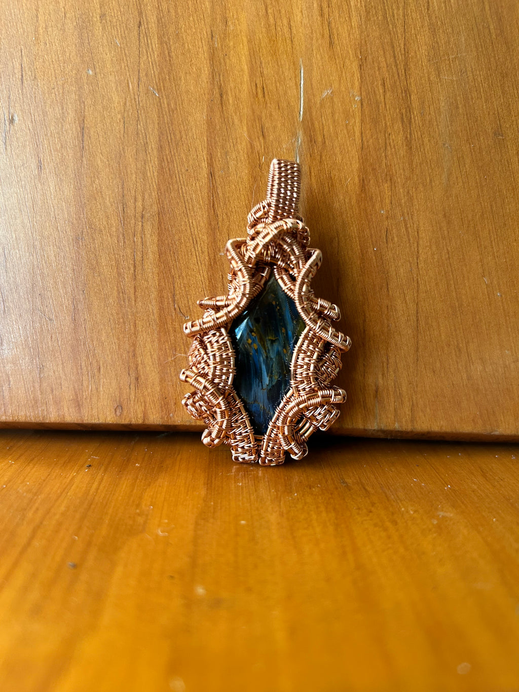 Pietersite Copper Wire Wrapped Pendant